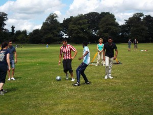 Football in Preston Park, Summer 2014